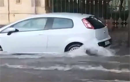 Violenta Bomba d’acqua a Catania