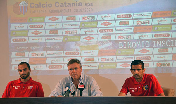Presentati i calciatori Pinto e Catania