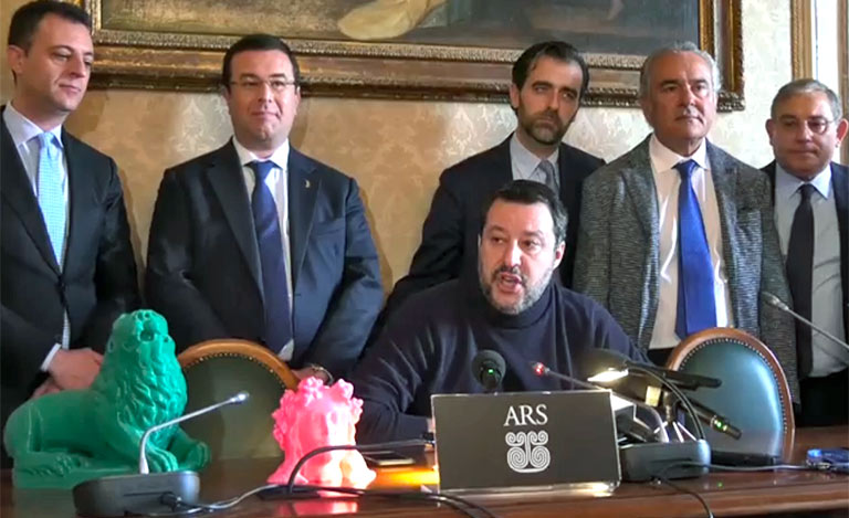 Salvini a Palermo incontra Miccichè