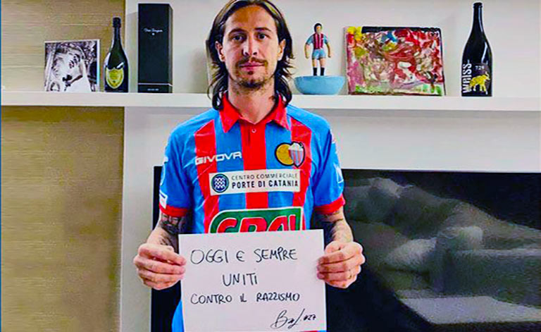 Calcio Catania contro il razzismo