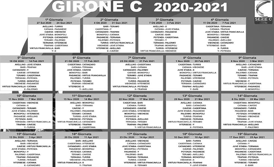 Calendari Serie C, Catania esordirà contro la Paganese