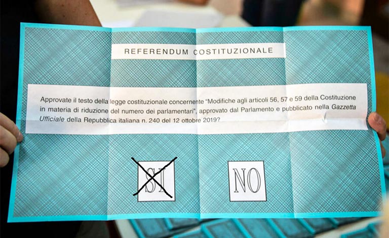 Referendum taglio parlamentari: vince il Sì