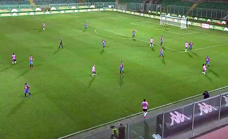 Palermo-Catania 1-1, Pecorino recupera
