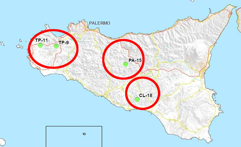 Deposito scorie nucleari Sicilia, ipotesi 4 siti