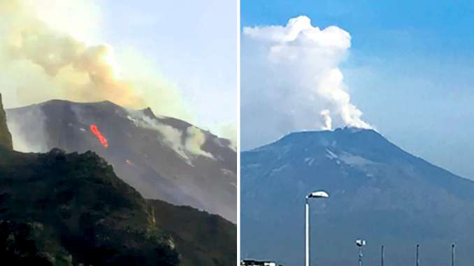 Etna prima Stromboli risponde, vulcani in attività