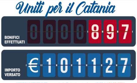 Calcio, uniti per il Catania supera 100 mila euro