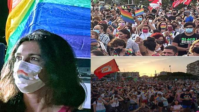 Pride a Catania, polemiche per gli assembramenti