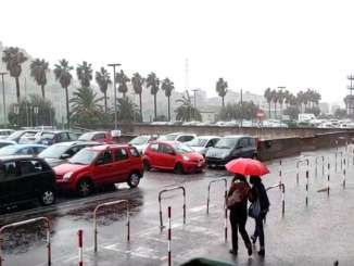 Catania si sveglia sotto la pioggia