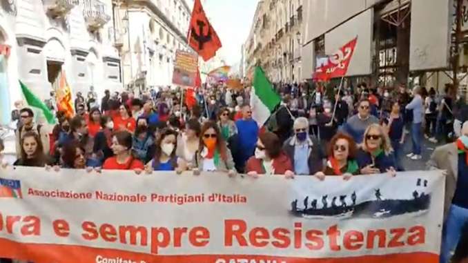 Catania e provincia ricordano Il 25 aprile