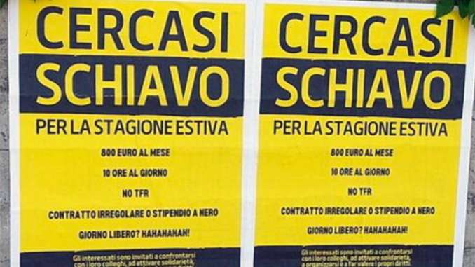 Palermo, manifesti contro lo sfruttamento lavoro