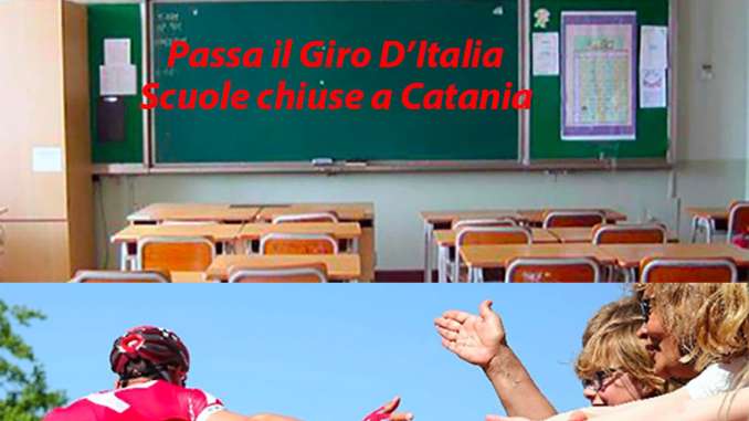 Scule chiuse a Catania, passa il Giro d’Italia