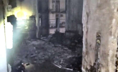 Appartamento devastato dalle fiamme a Tremestieri