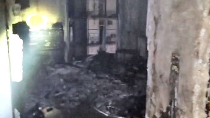 Appartamento devastato dalle fiamme a Tremestieri