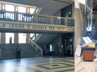 Crolla tetto ufficio del Gip nel Tribunale di Catania