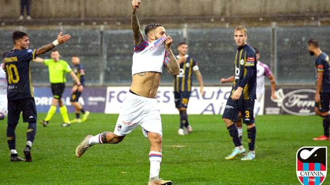 Lamezia-Catania 1-1, etnei pareggiano in trasferta