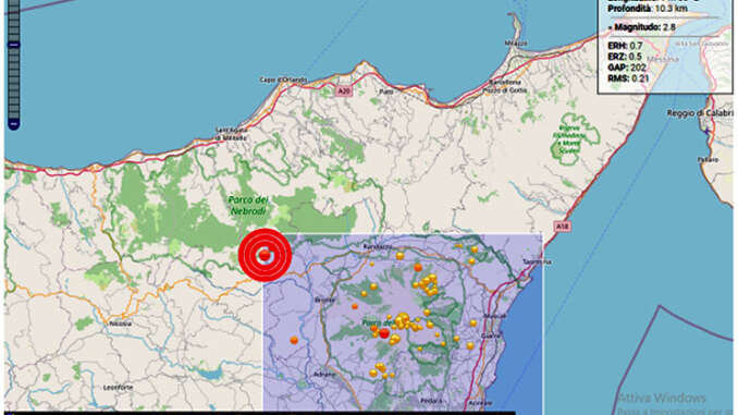 Terremoto in provincia di Catania