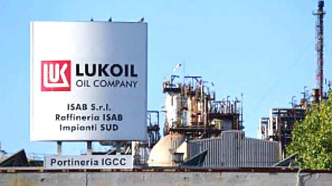 Venduto impianto Isab Lukoil di Priolo